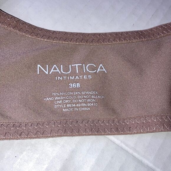 NAUTICA Intimates Beiger Tan Lightly Padded Bra Womens 36B Style 6394-49 - Picture 6 of 10
